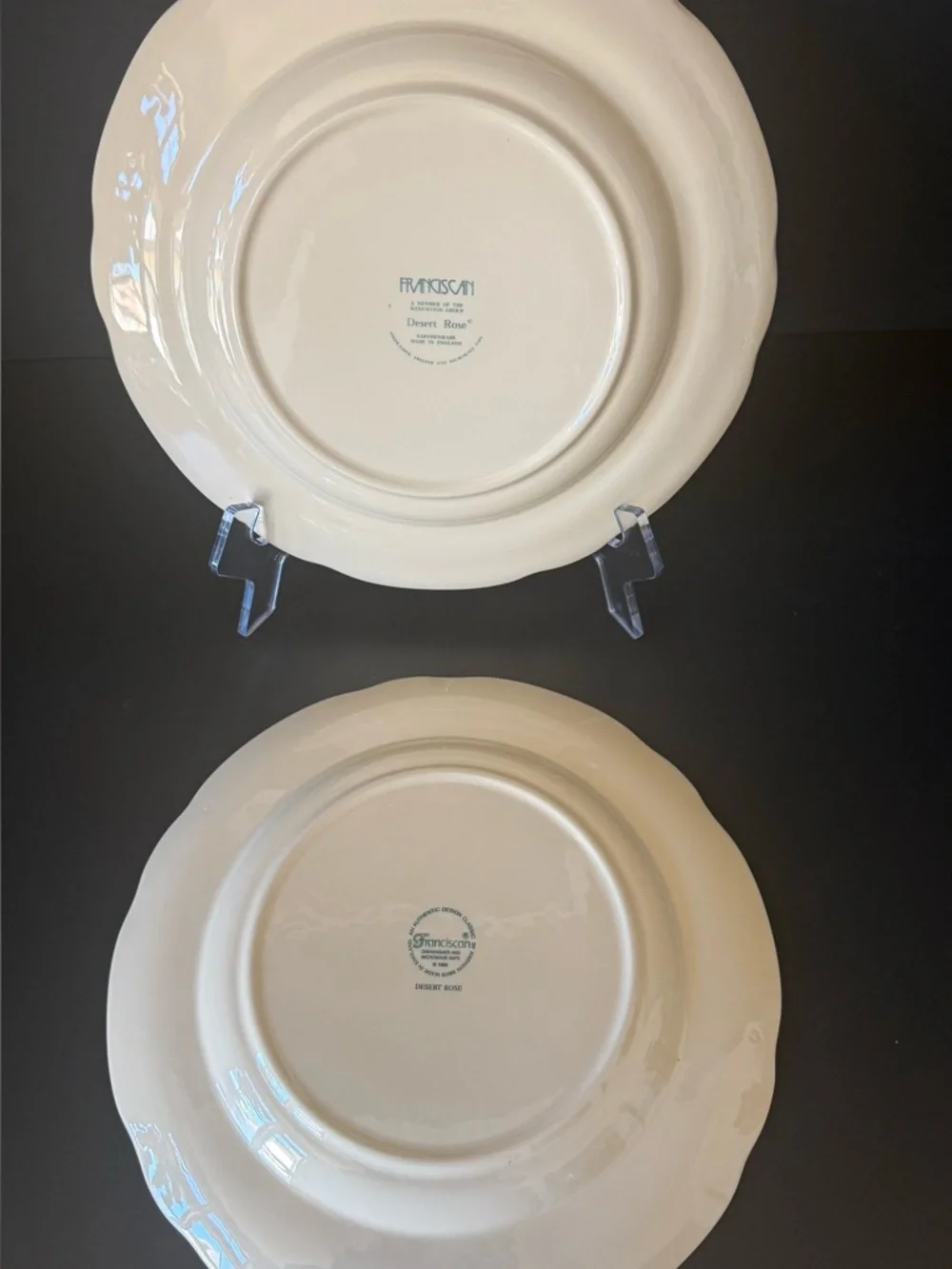 Franciscan Desert Rose Dinner Plates Set 2 England Cottagecore Pink Floral - Picture 5 of 6